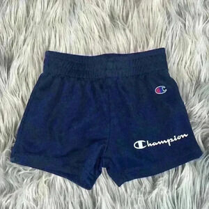 Champion Navy Mesh Shorts with Logo